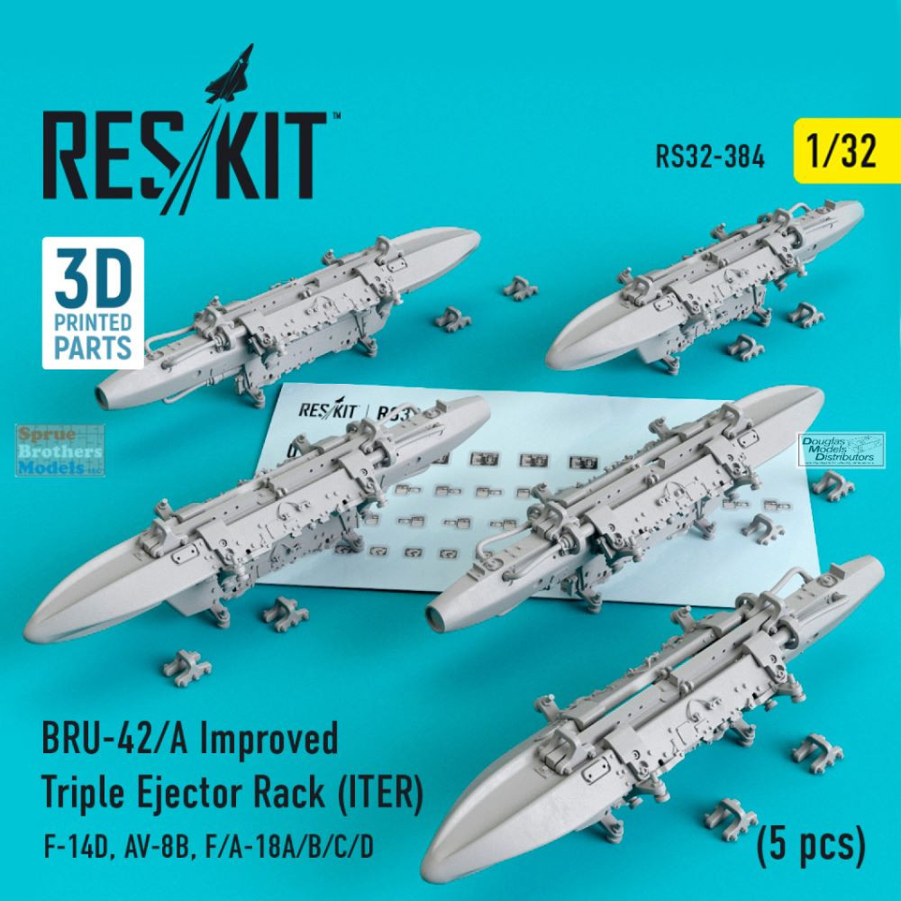 RESRS320384 1:32 ResKit BRU-42/A Improved Triple Ejector Rack