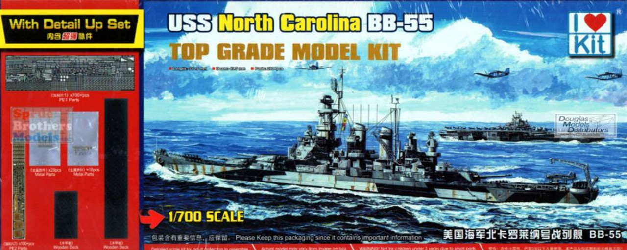 ILK65704 1:700 I Love Kit USS North Carolina BB-55 with Detail Up Set [Top  Grade Model]