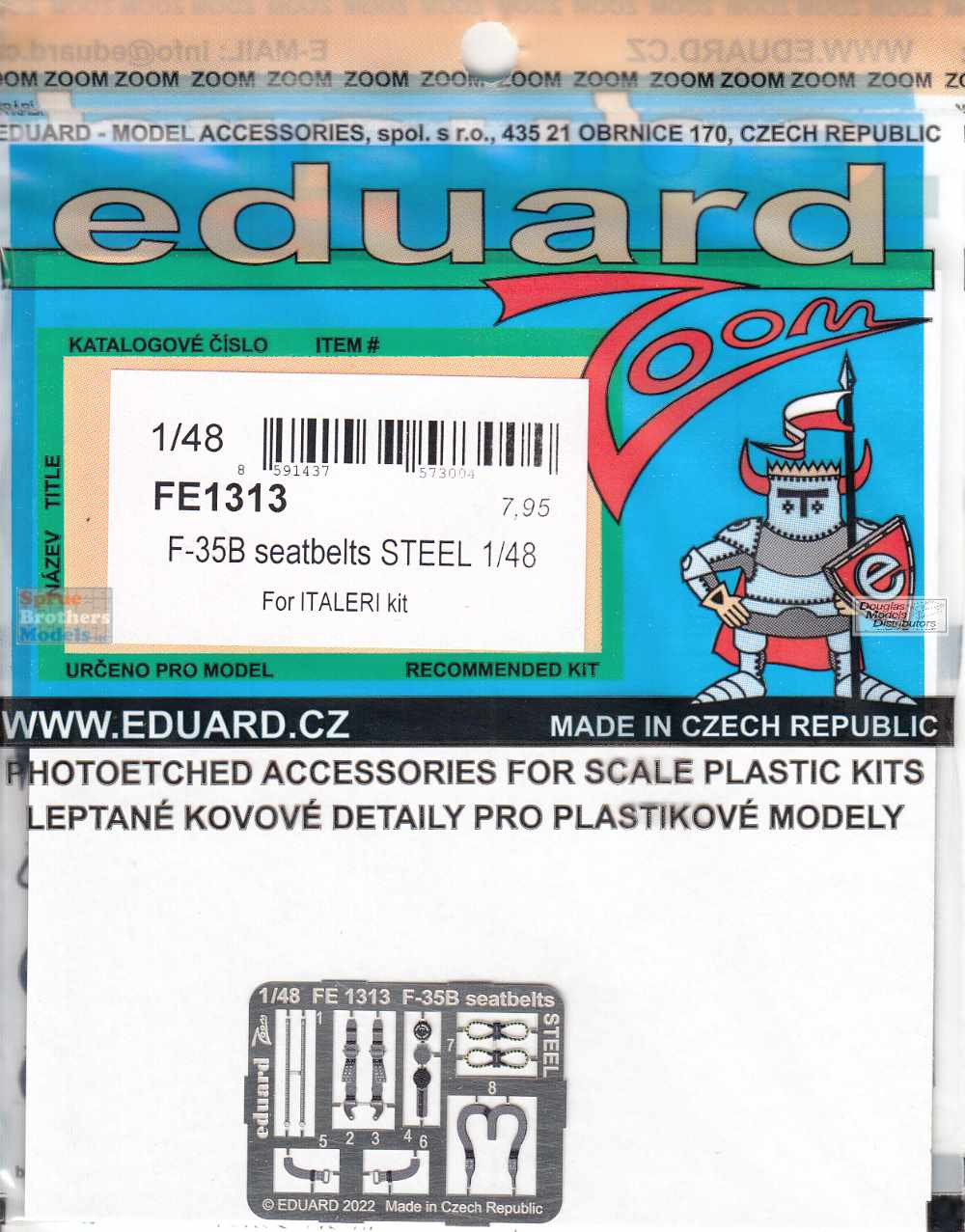 Eduard Photoetch 1:48 - Harnais De Siège Cockpit H-21C En Acier - 2
