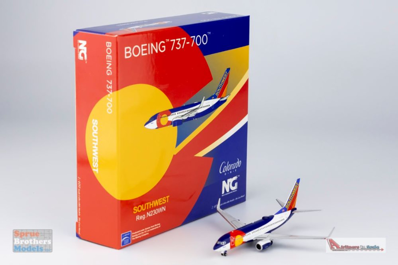 NGM77020 1:400 NG Model Southwest Airlines B737-700 Reg #N230WN 'Colorado  One' [Canyon Blue] (pre-painted/pre-built)