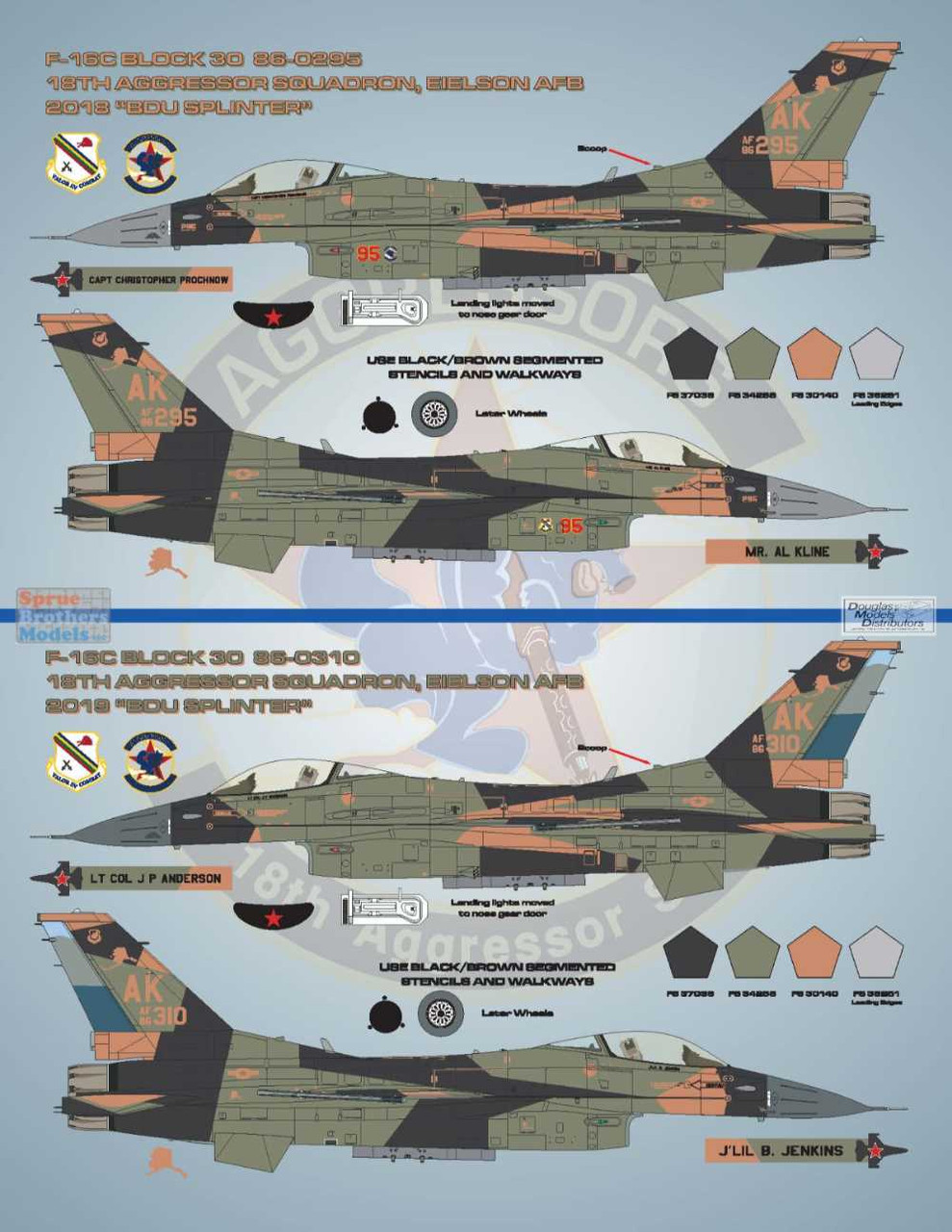 BMA48025 1:48 Bullseye Model Aviation Decals - F-16C Falcon