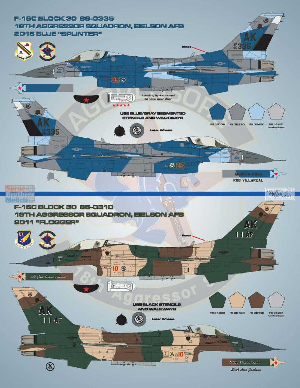 BMA48025 1:48 Bullseye Model Aviation Decals - F-16C Falcon
