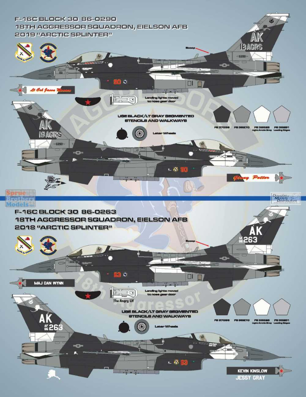 BMA48025 1:48 Bullseye Model Aviation Decals - F-16C Falcon