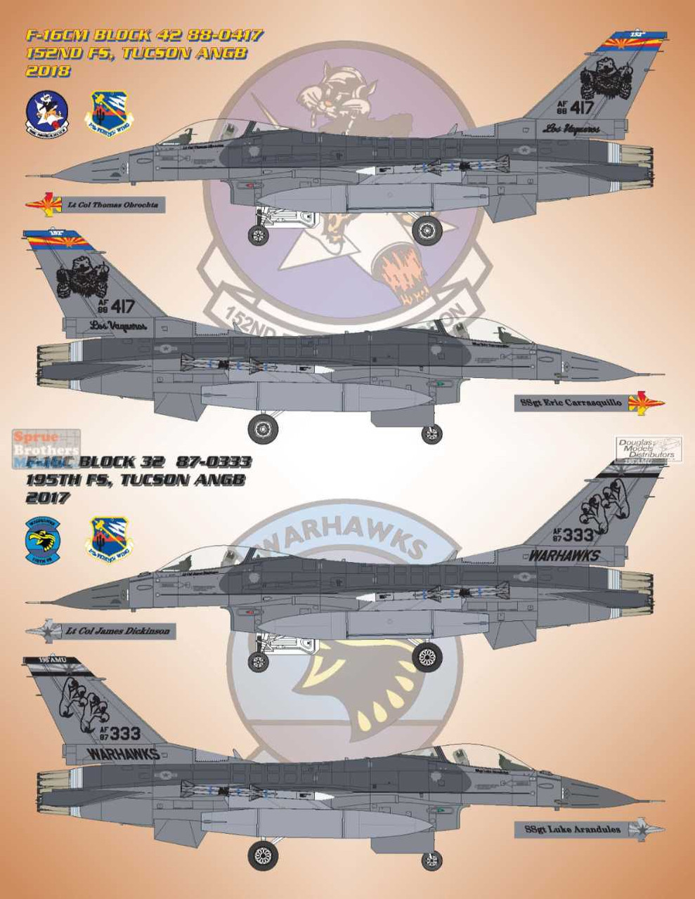 BMA48026 1:48 Bullseye Model Aviation Decals - F-16C Falcon 'Wild