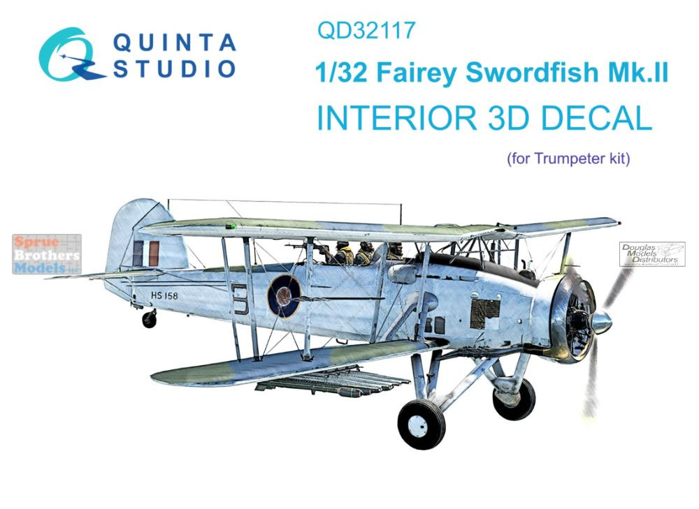 QTSQD32117 1:32 Quinta Studio Interior 3D Decal - Fairey Swordfish