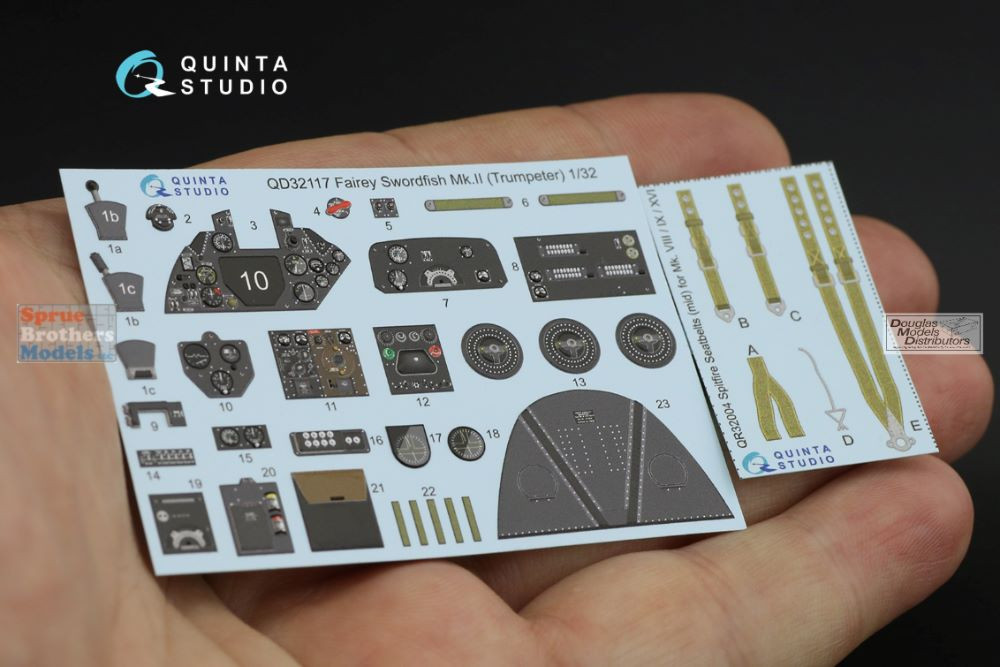 QTSQD32117 1:32 Quinta Studio Interior 3D Decal - Fairey Swordfish