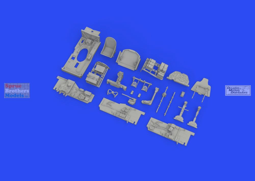 EDU648812 1:48 Eduard Brassin PRINT - P-38J Lightning Cockpit Set