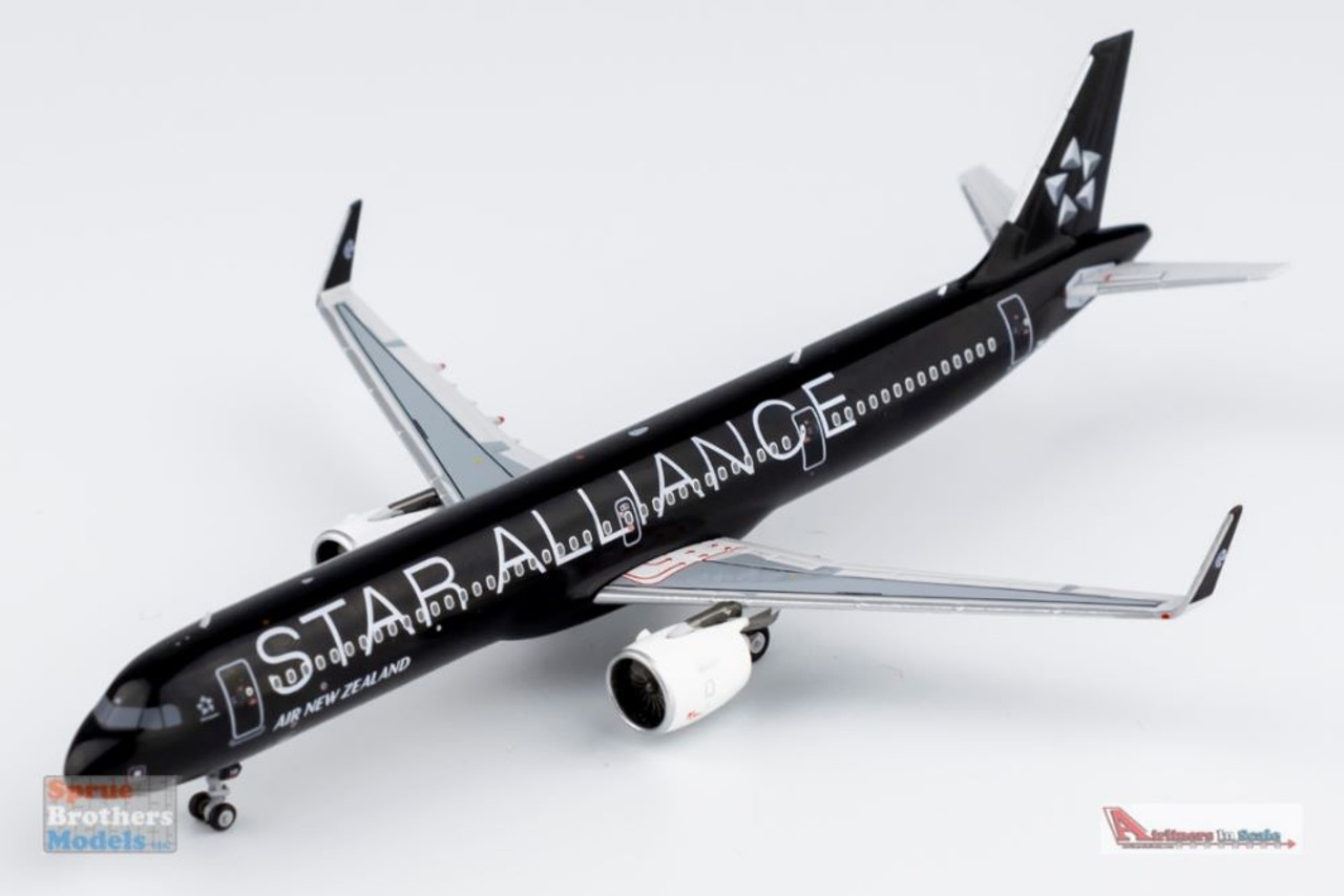 NGM13056 1:400 NG Model Air New Zealand Airbus A321neo Reg #ZK-OYB Star  Alliance (pre-painted/pre-built)