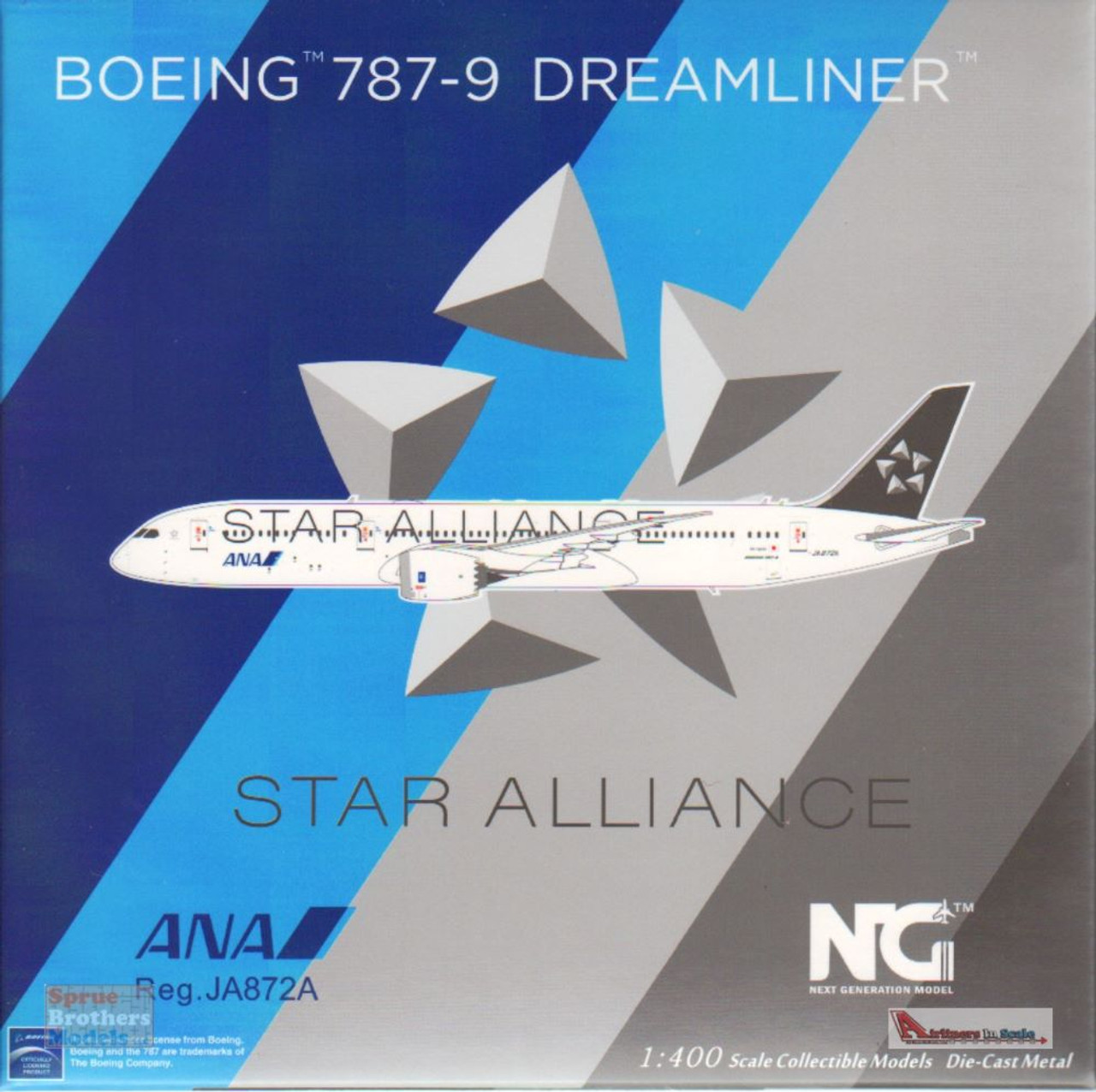 NGM55092 1:400 NG Model ANA B787-9 Reg #JA872A Star Alliance  (pre-painted/pre-built)