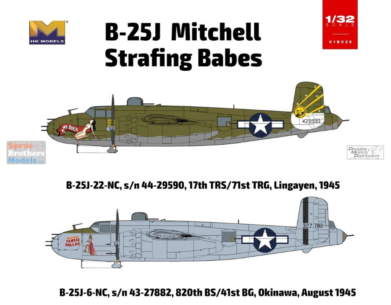 HKM01E36 1:32 HK Models B-25J Mitchell 'Strafing Babes'