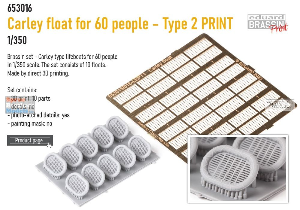 EDU653016 1:350 Eduard Brassin PRINT Carley Float for 60 People Type 2 ...