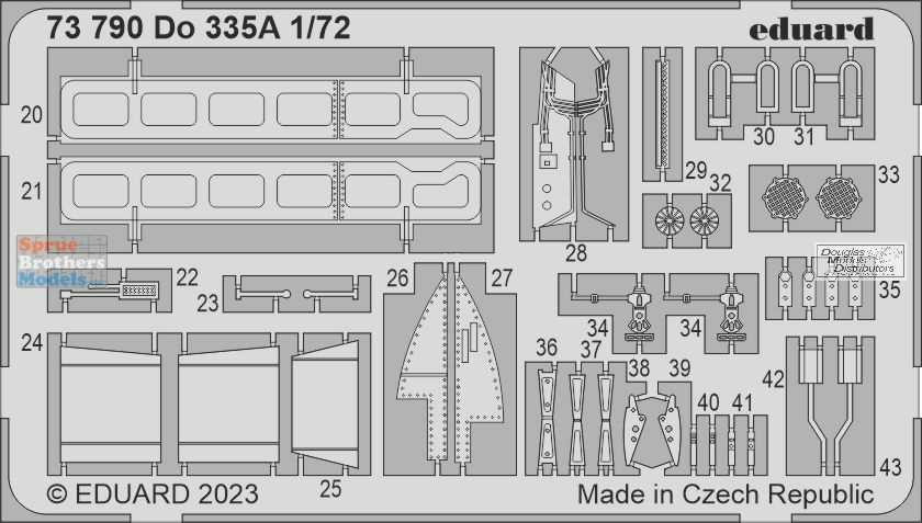 EDU73790 1:72 Eduard Color PE - Do335A Pfeil Detail Set (DRA/H2K