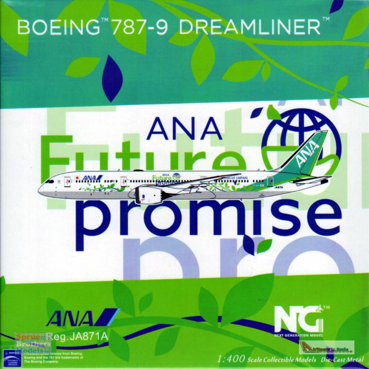 NGM55100 1:400 NG Model ANA B787-9 Reg #JA871A 'ANA Future Promise'  (pre-painted/pre-built)