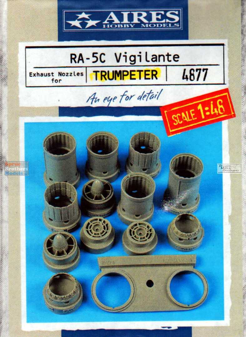 ARS4877 1:48 Aires RA-5C Vigilante Exhaust Nozzle Set (TRP kit