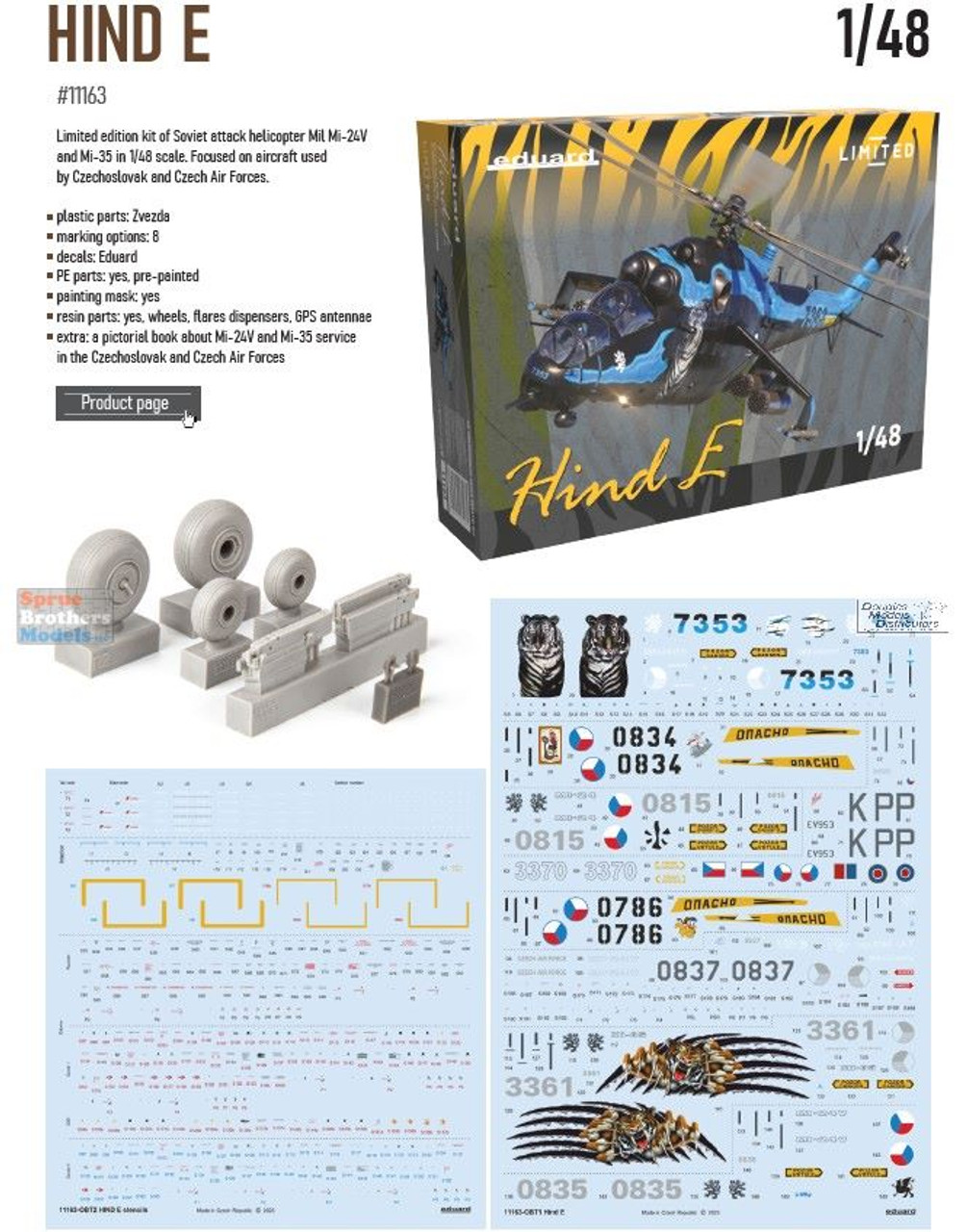 EDU11163 1:48 Eduard Mi-24V Mi-35 'Hind E'