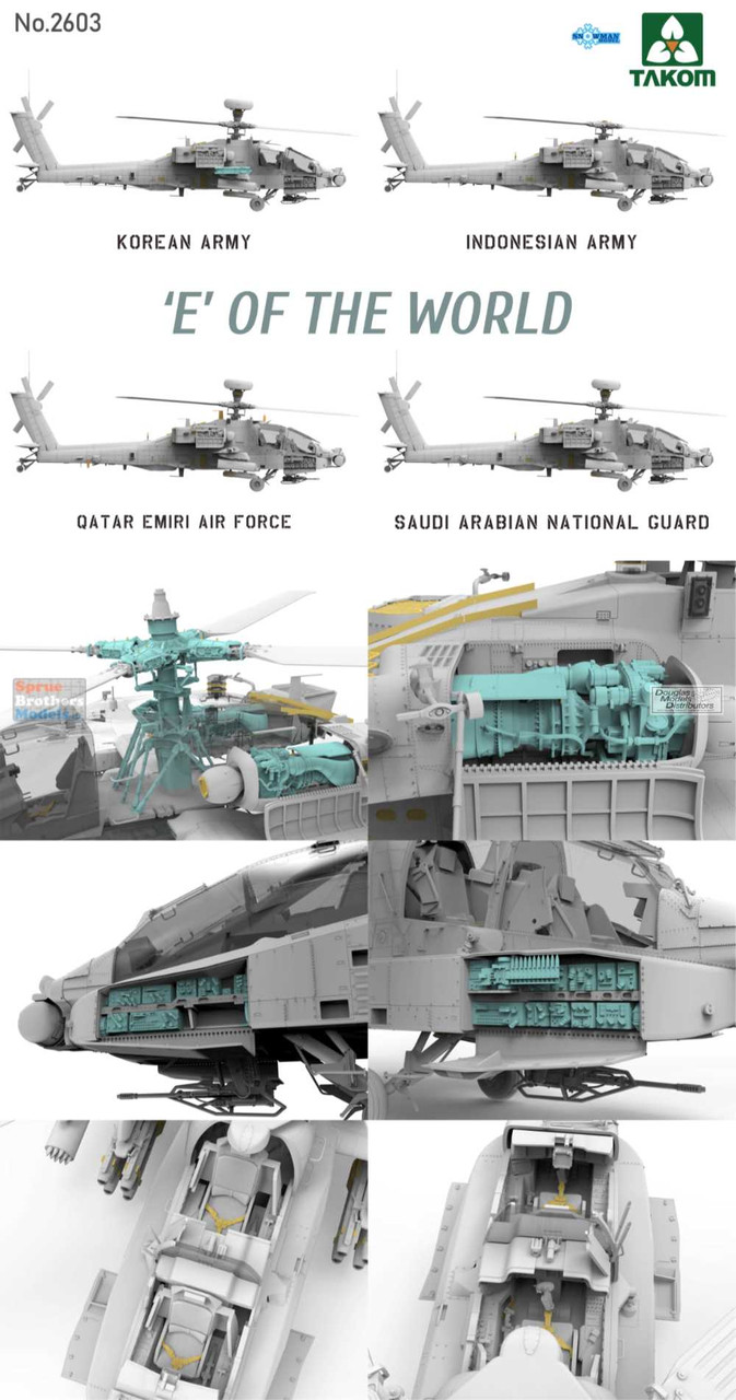 TAK02603 1:35 Takom AH-64E Apache 'E' of the World (Limited