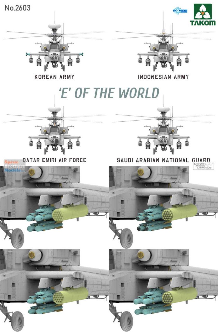 TAK02603 1:35 Takom AH-64E Apache 'E' of the World (Limited