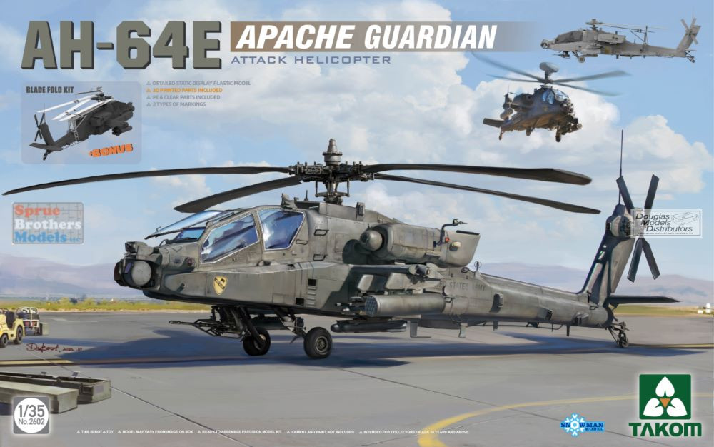 TAK02602 1:35 Takom AH-64E Apache Guardian - Sprue Brothers Models LLC