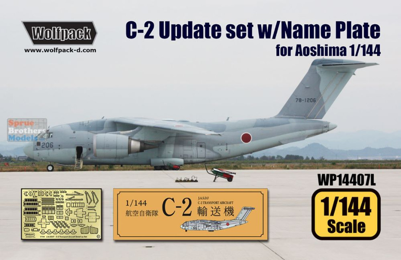 WPD14407L 1:144 Wolfpack Kawasaki C-2 Transport Aircraft Update Set with  Name Plate (AOS kit)