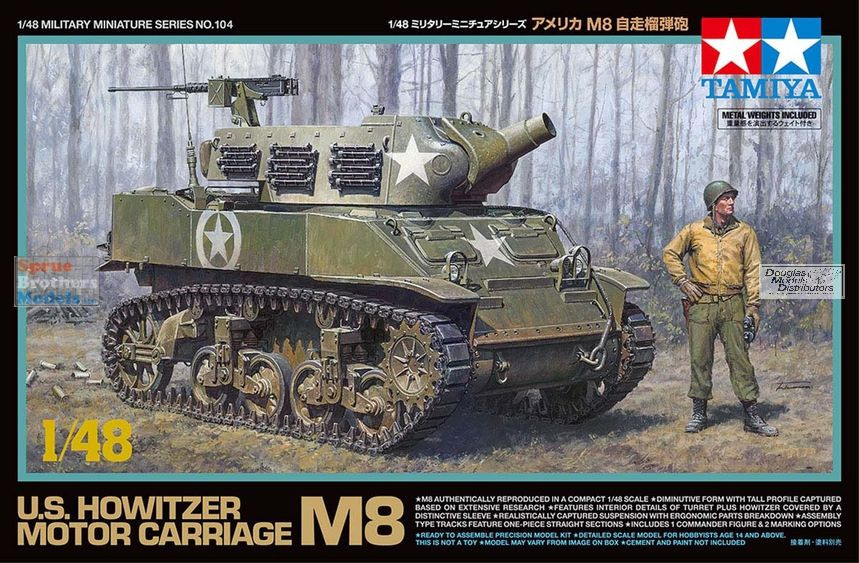 TAM32604 1:48 Tamiya M8 US Howitzer Motor Carriage - Sprue