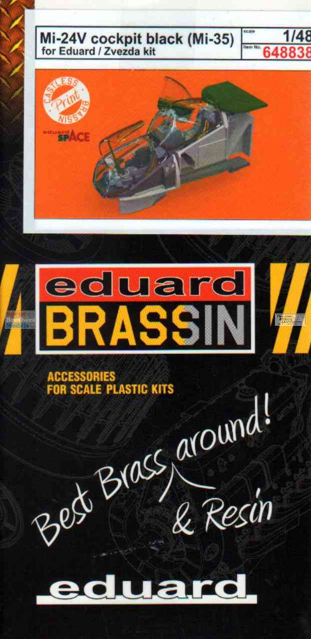 EDU648838 1:48 Eduard Brassin PRINT - Mi-24V Mi-35 Hind Cockpit