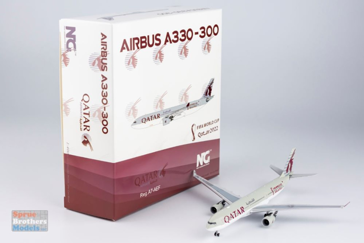 NGM62045 1:400 NG Model Qatar Airways Airbus A330-300 Reg #A7-AEF 'FIFA  World Cup Qatar 2022' (pre-painted/pre-built)