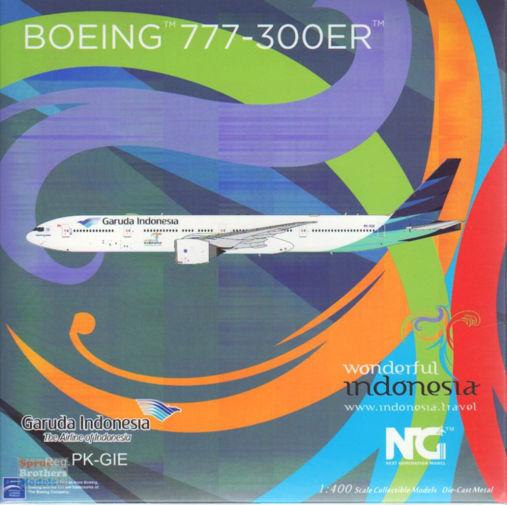 NGM73025 1:400 NG Model Garuda Indonesia B777-300ER Reg #PK-GIE