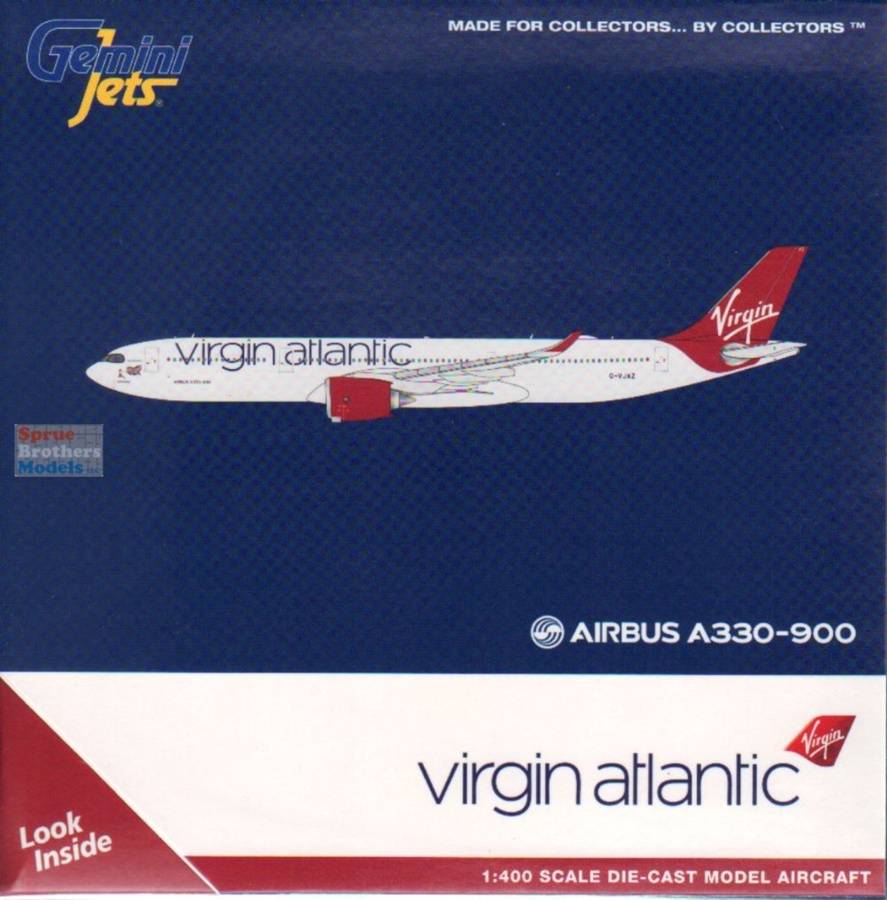 GEMGJ2181 1:400 Gemini Jets Virgin Atlantic Airbus A330-900neo Reg #G-VJAZ  (pre-painted/pre-built)