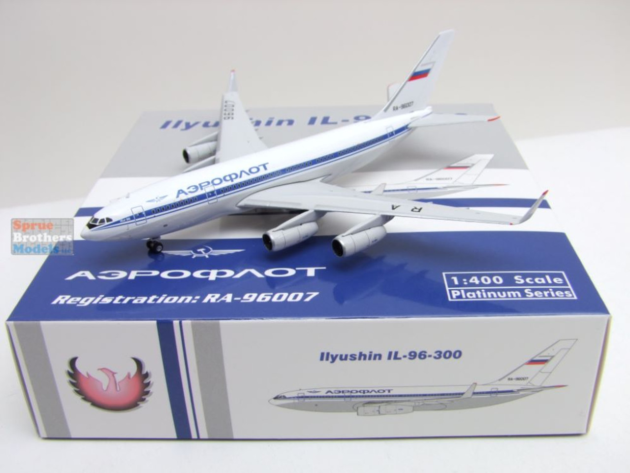 PHX11781 1:400 Phoenix Model Aeroflot Ilyushin IL-96-300 Reg #RA-96007  (pre-painted/pre-built)