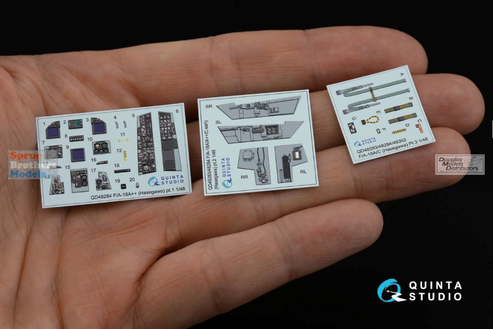 Décalcomanies 3D Intérieures Quinta Studio Pour Maquette F/A-18A/C Hasegawa 1/48 - Réf QD48283