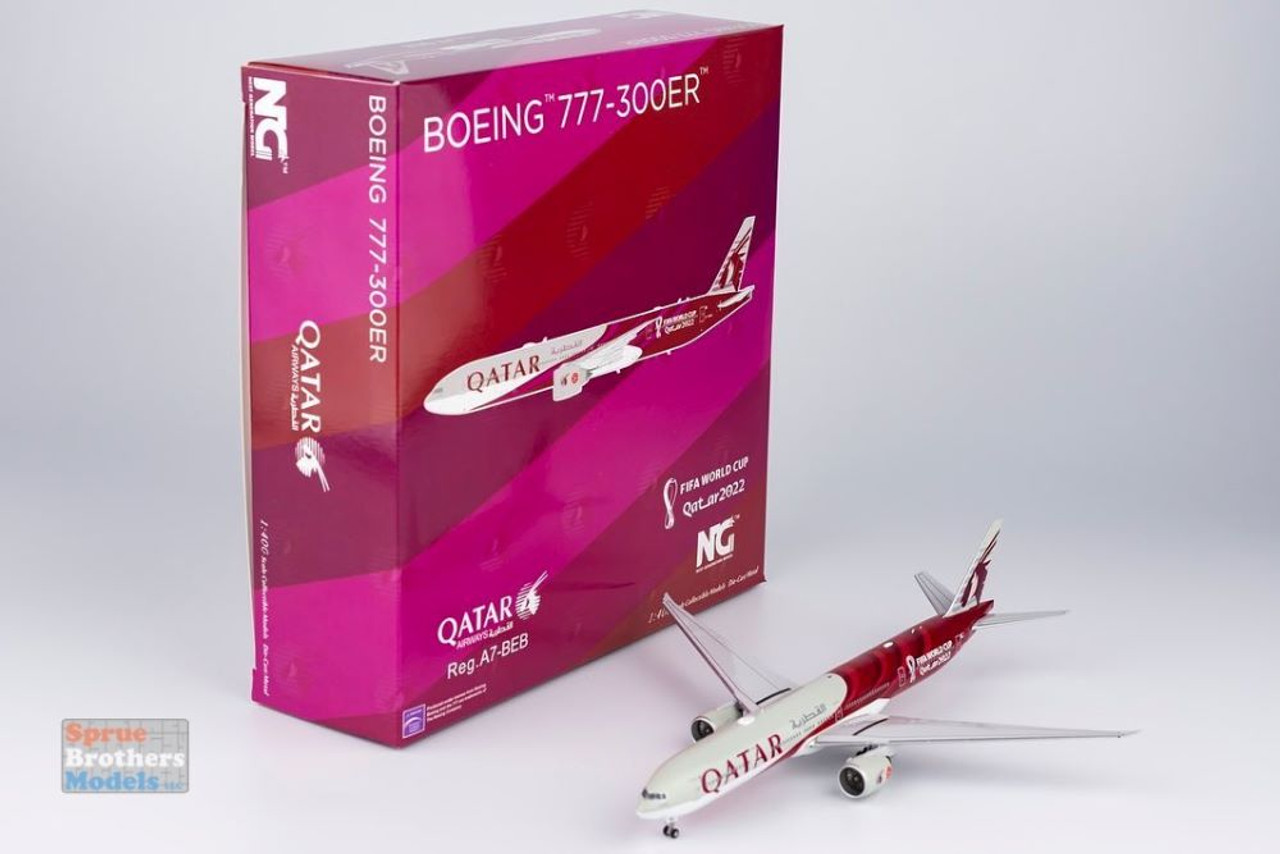 NGM73028 1:400 NG Model Qatar Airways B777-300ER Reg #A7-BEB 'FIFA World  Cup Qatar 2022' (pre-painted/pre-built)