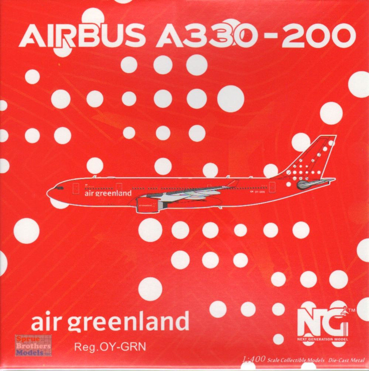 NGM61056 1:400 NG Model Air Greenland Airbus A330-200 Reg #OY-GRN  (pre-painted/pre-built)