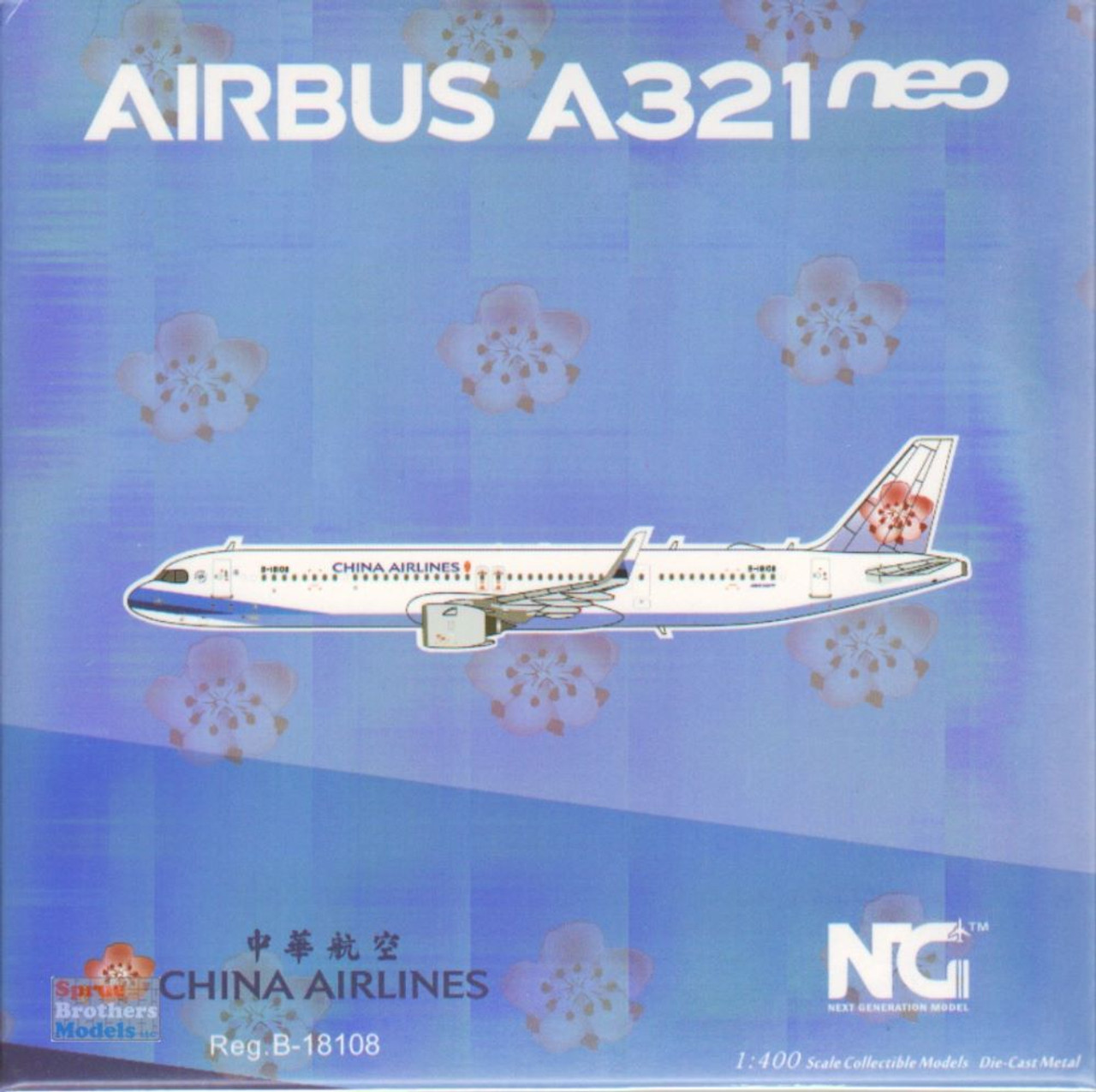 NGM13048 1:400 NG Model China Airlines Airbus A321neo Reg #B 