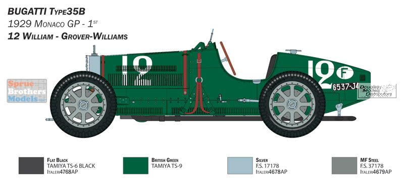 ITA4710 1:12 Italeri Bugatti Type 35B - Sprue Brothers Models LLC