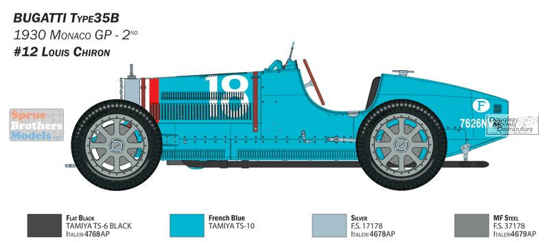ITA4710 1:12 Italeri Bugatti Type 35B - Sprue Brothers Models LLC