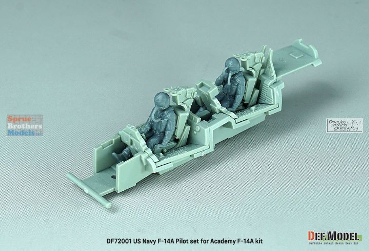 DEFDF72001 1:72 DEF Model Figure Set - US Navy F-14A Tomcat Pilot Figure  Set (ACA kit)