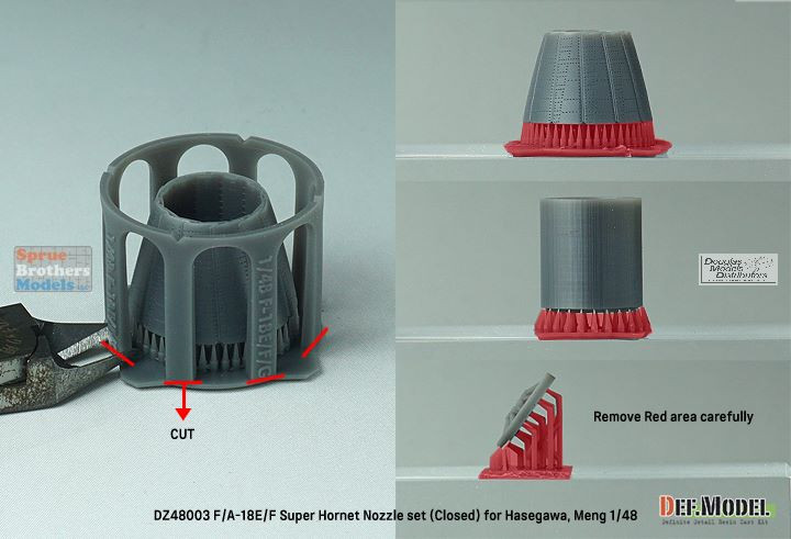 DEFDZ48003 1:48 DEF Model F-18E F-18F Super Hornet Exhaust Nozzle