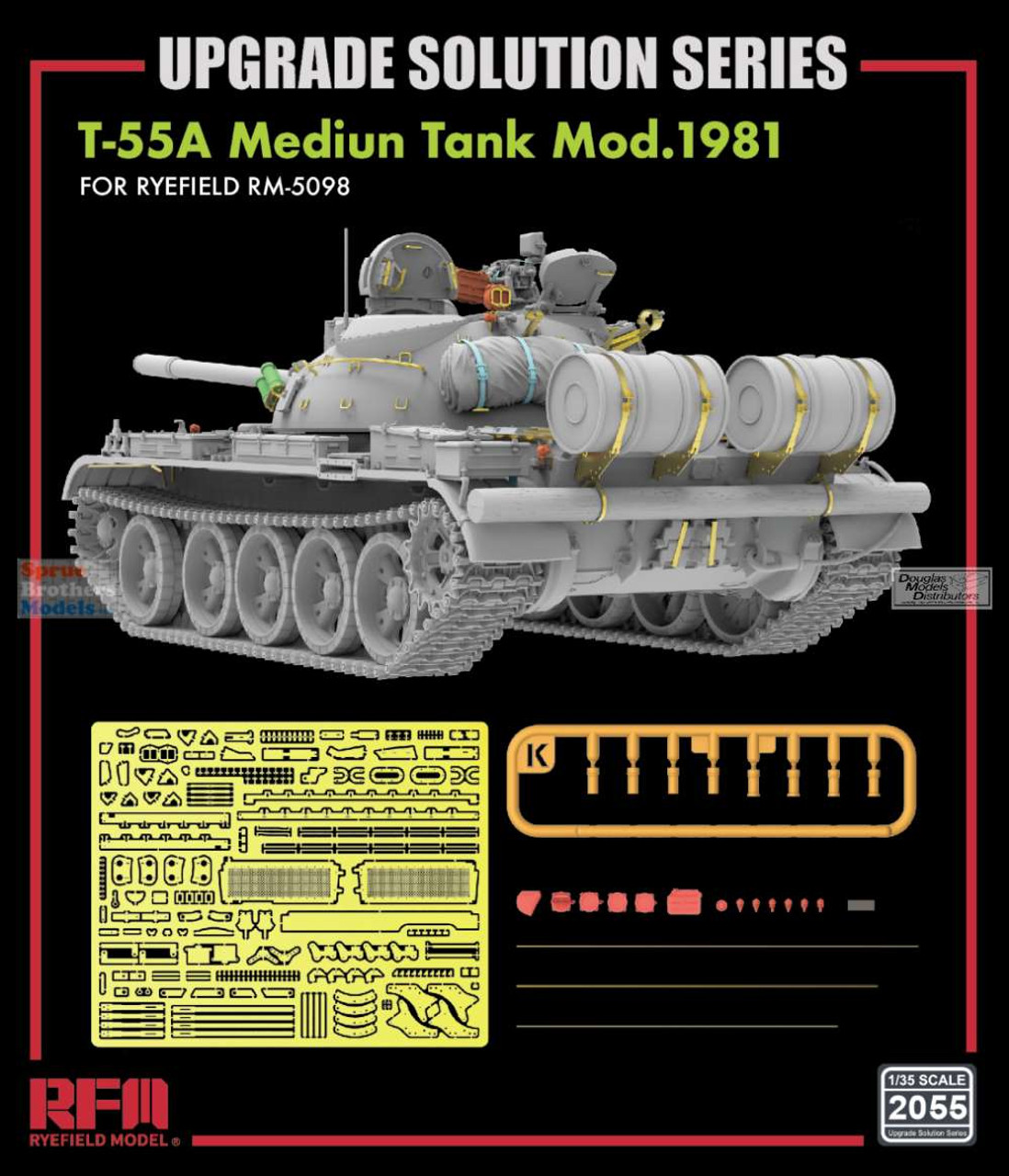 RFMRM2055 1:35 Rye Field Model T-55A Tank Mod. 1981 Upgrade Set