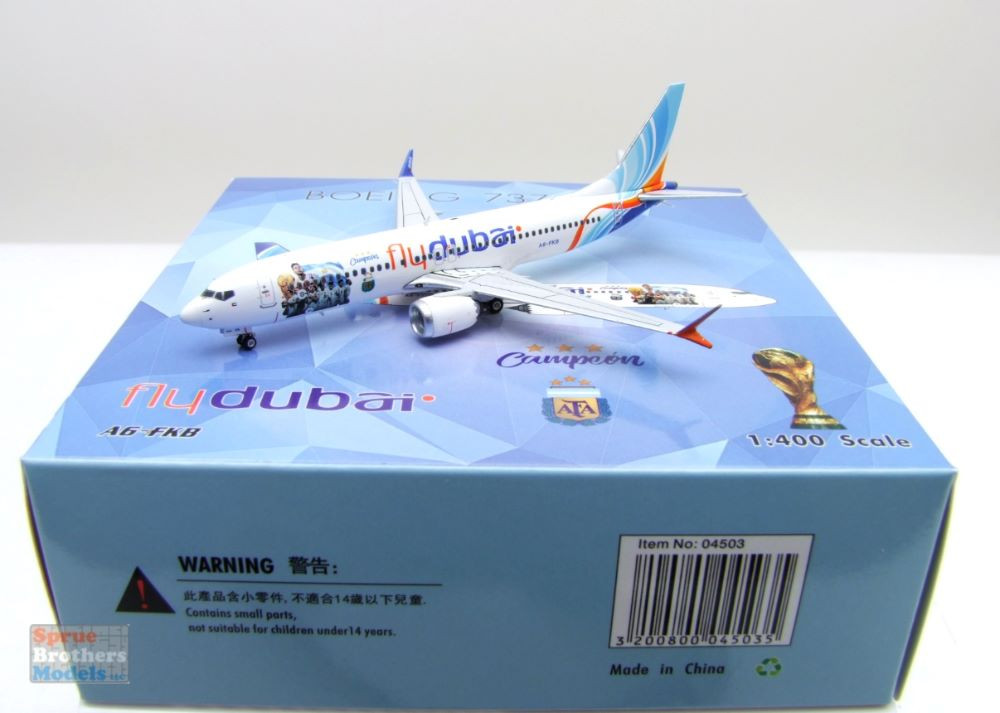 PHX04503 1:400 Phoenix Model FlyDubai B737 Max 8 Reg #A6-FKB