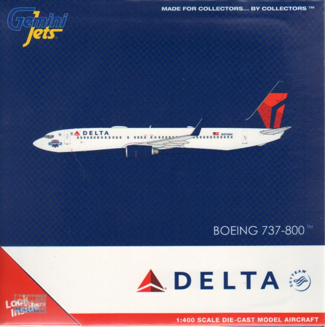 GEMGJ2101 1:400 Gemini Jets Delta Airlines B737-800 Reg #N3746H 'Atlanta  Braves / World Champions' (pre-painted/pre-built)