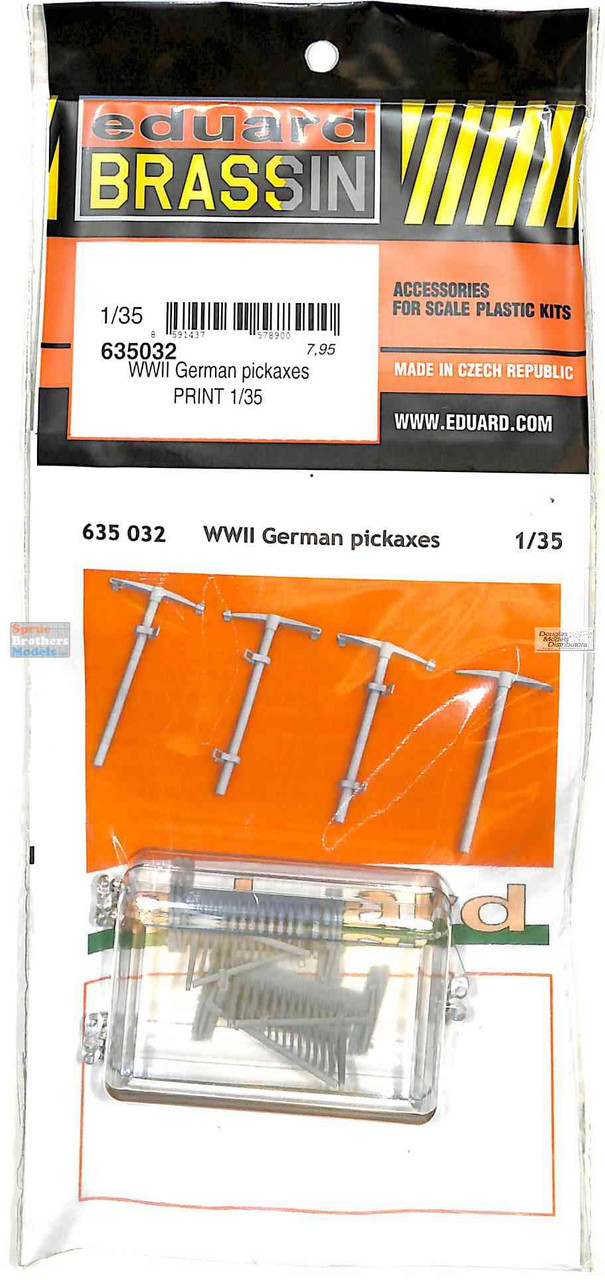 EDU635032 1:35 Eduard Brassin PRINT WW2 German Pickaxes - Sprue