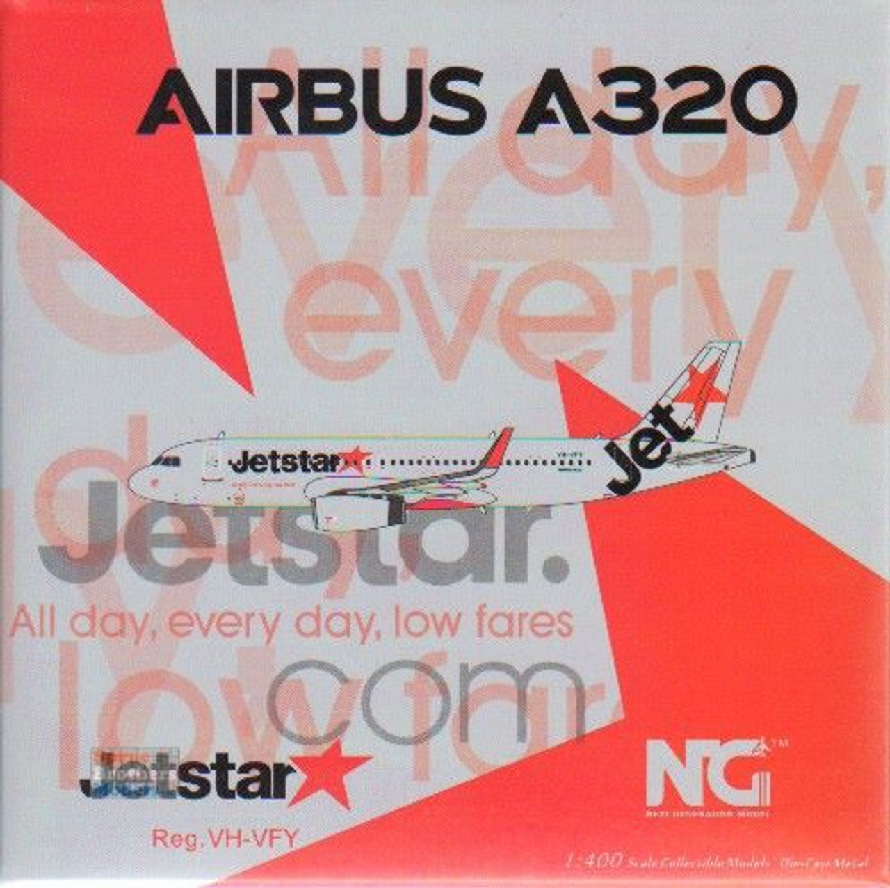 NGM15012 1:400 NG Model Jetstar Airbus A320-200 Reg #VH-VFY (pre