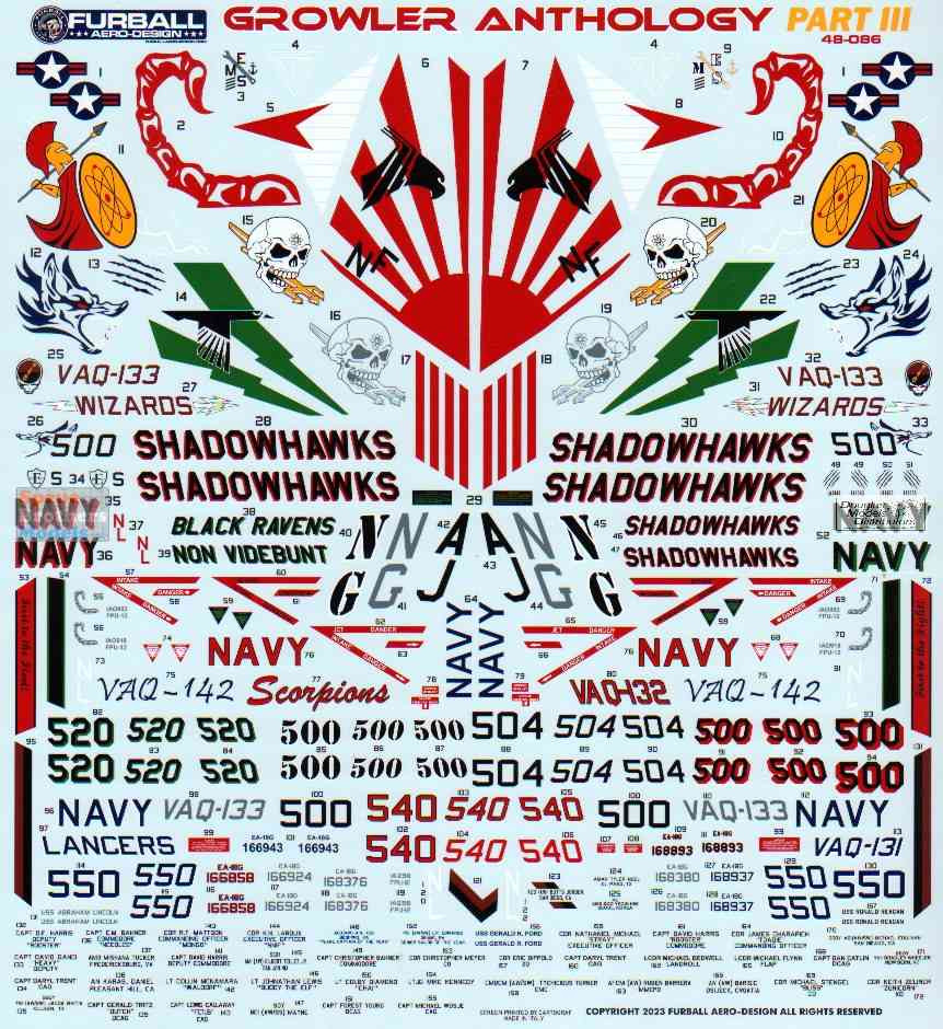 FUR48086 1:48 Furball Aero Design EA-18G Growler Anthology Part 3