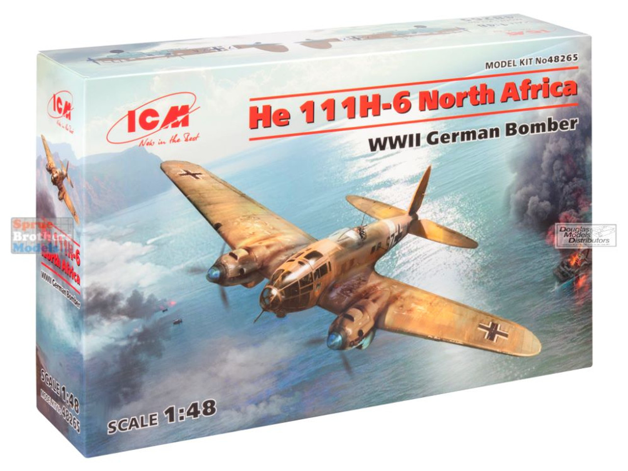 ICM48265 1:48 ICM He111H-6 North Africa - Sprue Brothers Models LLC