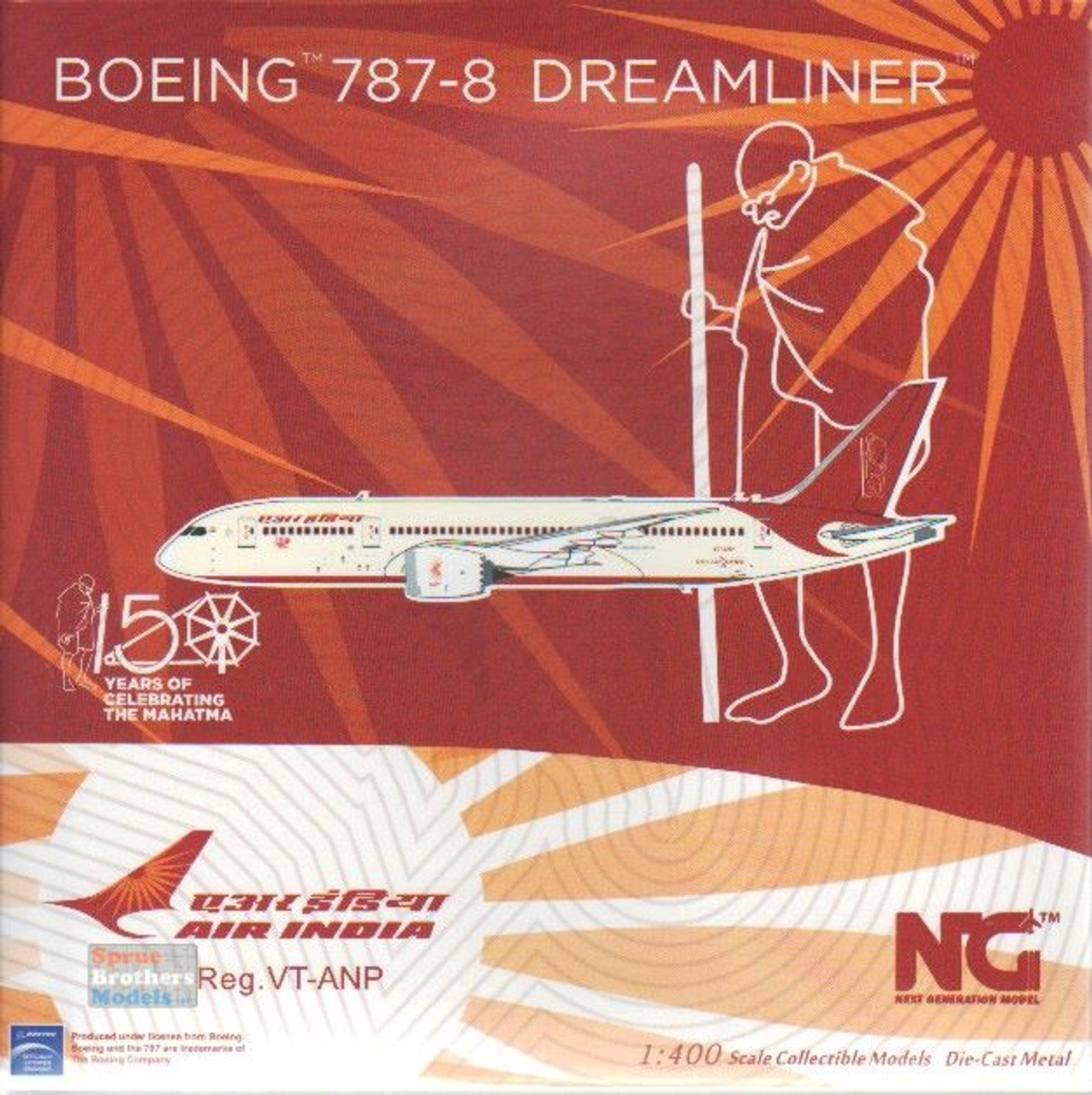NGM59016 1:400 NG Model Air India B787-8 Reg #VT-ANP 150