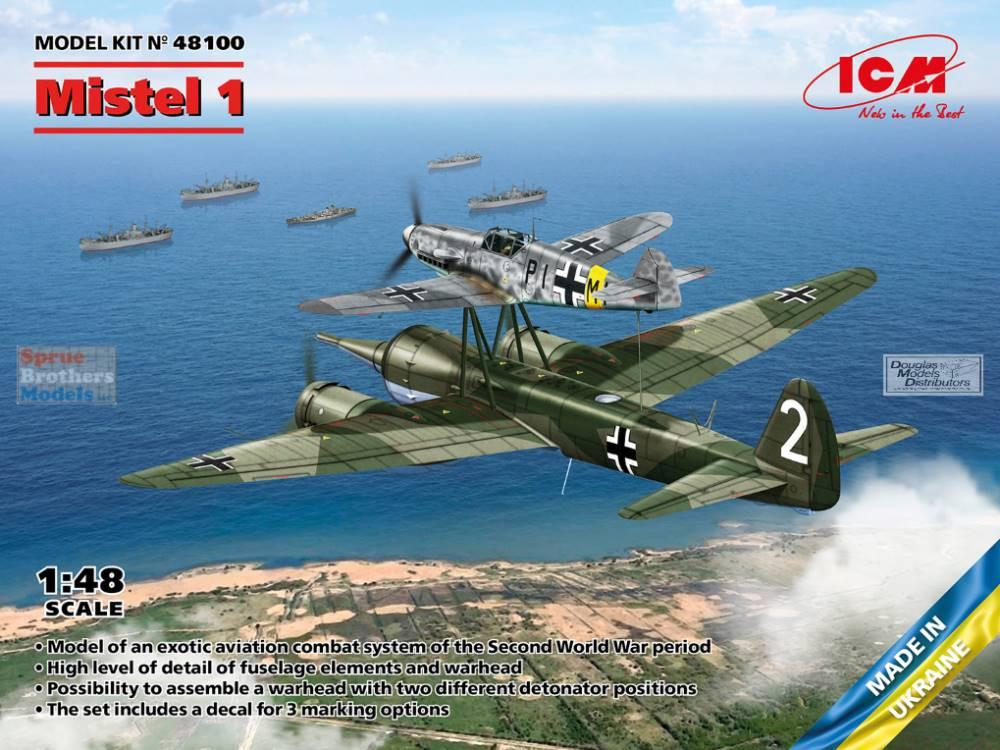ICM Mistel S1 1:48 スケール モデルキット Build up! Mistel S1 - ICM Holding