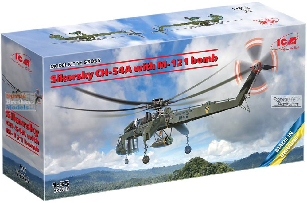ICM53055 1:35 ICM CH-54A Tarhe with M-121 Bomb - Sprue Brothers