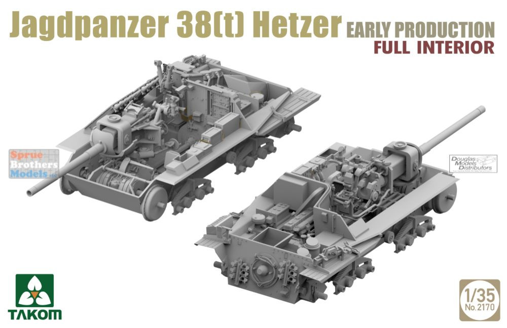 TAK02170 1:35 Takom Jagdpanzer 38(t) Hetzer Early [Full Interior