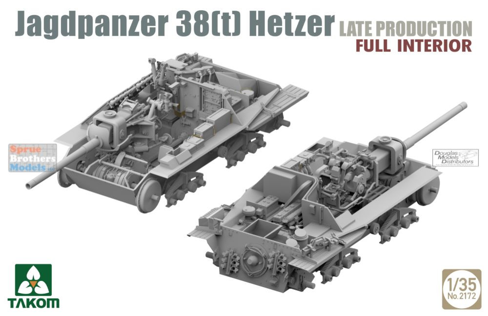 TAK02172 1:35 Takom Jagdpanzer 38(t) Hetzer Late [Full Interior