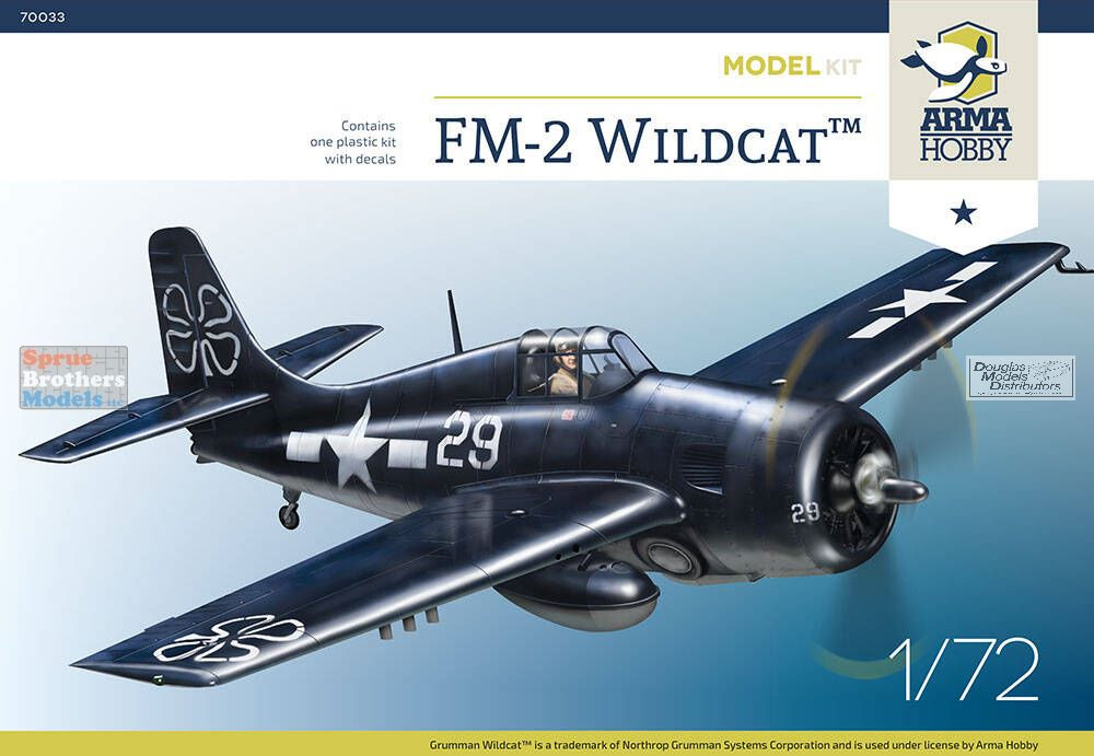 ARM70033 1:72 Arma Hobby FM-2 Wildcat - Sprue Brothers Models LLC